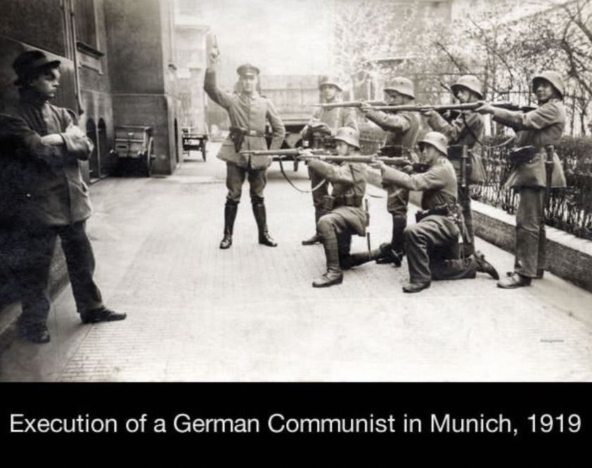 germany soldier meme - Execution of a German Communist in Munich, 1919