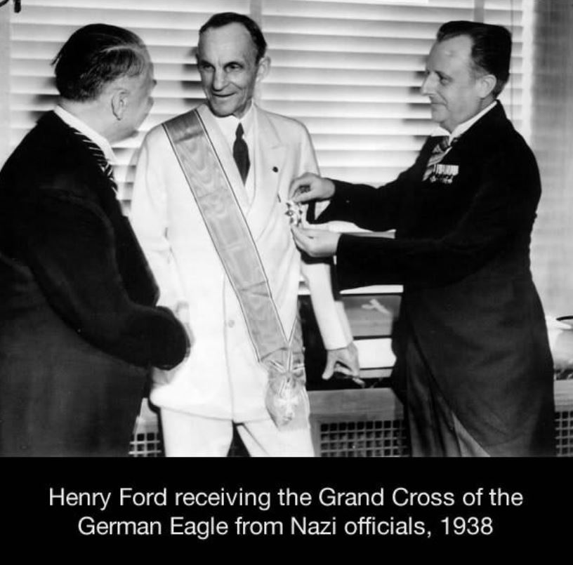 henry ford and hitler - Henry Ford receiving the Grand Cross of the German Eagle from Nazi officials, 1938