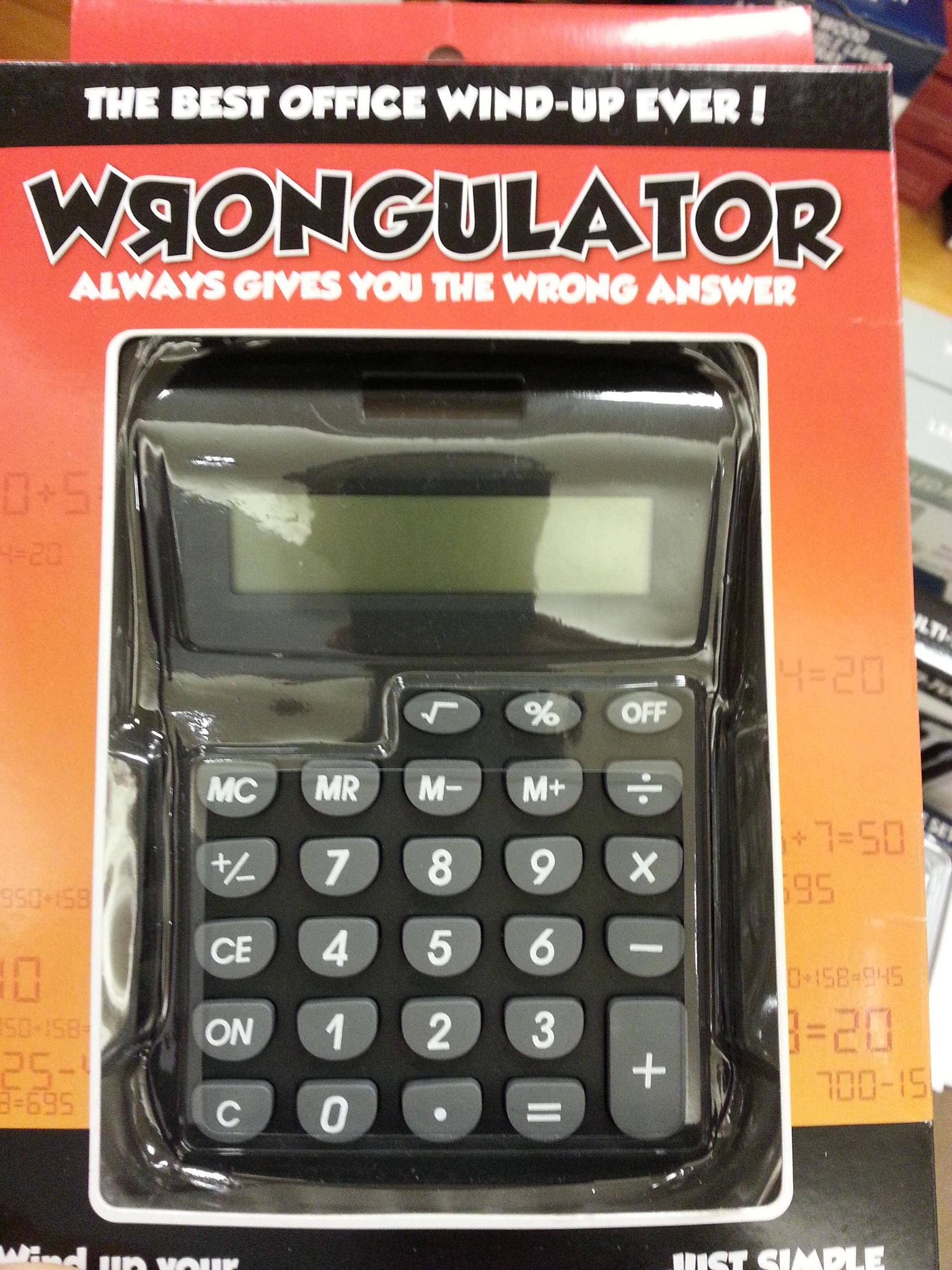 funny calculator - The Best Office WindUp Ever I Waongulator Always Gives You The Wrono Answer Mc Mr M 90 5 6 Uz D is 121 Mwa Hist Simple
