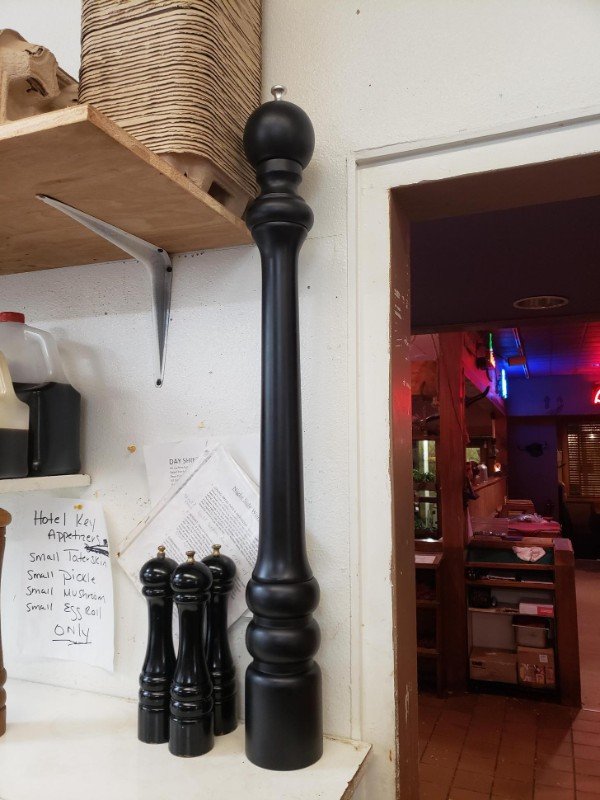 Giant pepper grinder.