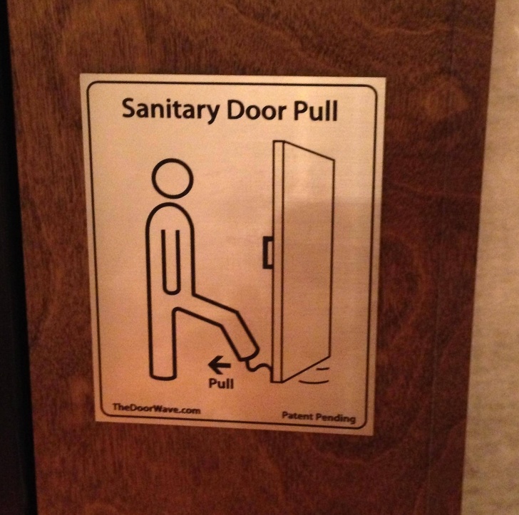 Invention - Sanitary Door Pull Pull TheDoorwaved Patent Pending
