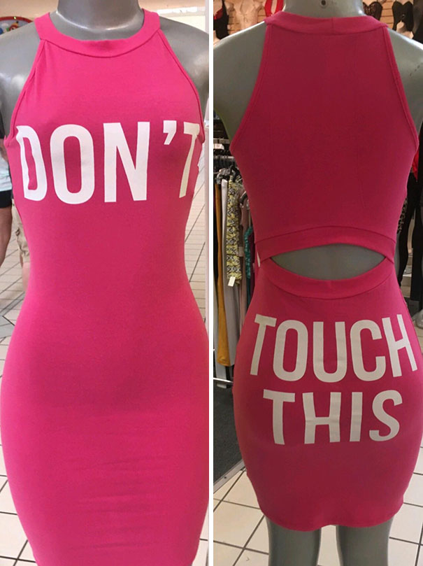 fashion design fails - DON7 Touch This