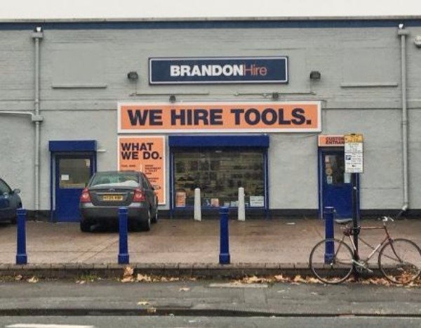 signage - Brandon Hire We Hire Tools. What We Do.