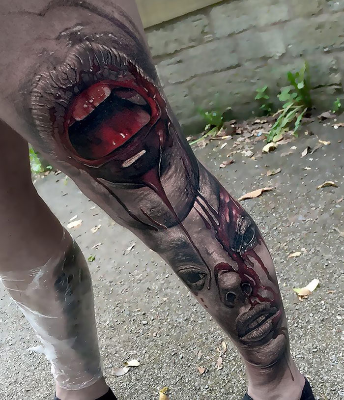tattoo horror gore tattoos