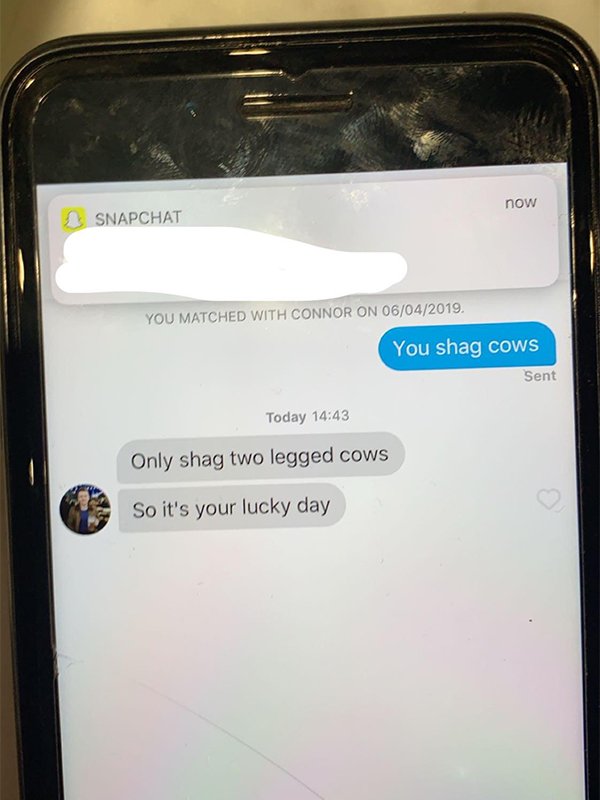 savage comeback electronics - now Snapchat You Matched With Connor On 06042019 You shag cows Sent Today Only shag two legged cows So it's your lucky day