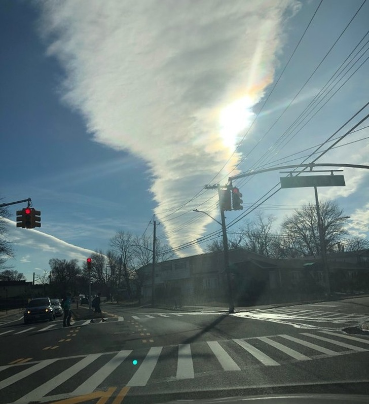 A cloud that looks like a tornado.