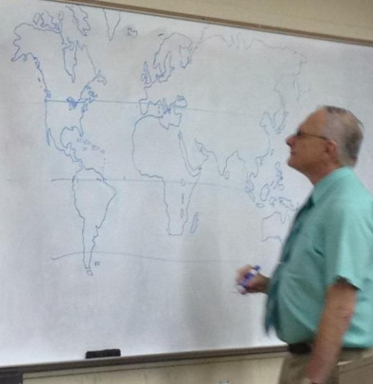 Geography teacher drew this map.