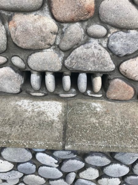 Vents made out of rocks.