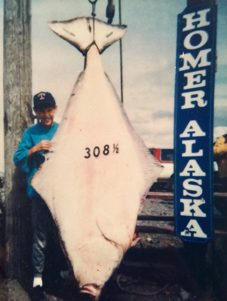 When this guy was 12 years old he accidentally caught a huge halibut that broke a record.