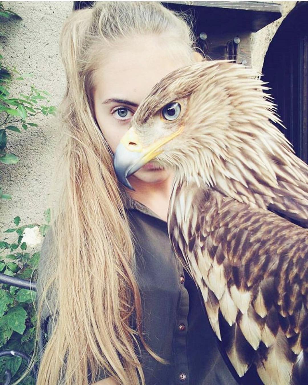 eagle and girl