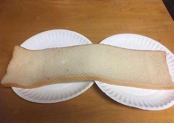 horizontally sliced bread