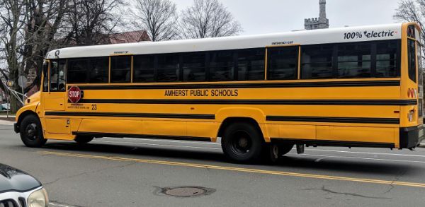 An electric school bus.