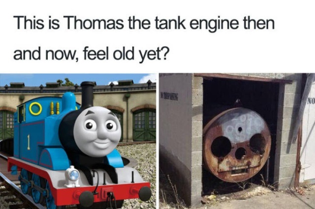 thomas the tank engine old - This is Thomas the tank engine then and now, feel old yet?