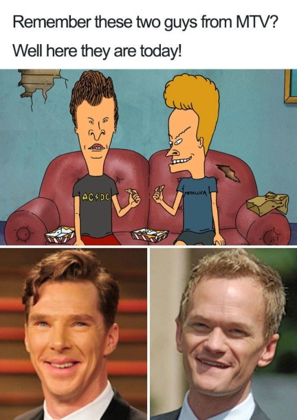 beavis and butthead cumberbatch - Remember these two guys from Mtv? Well here they are today! AC4DC1