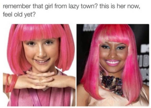feel old yet lazy town - remember that girl from lazy town? this is her now, feel old yet?