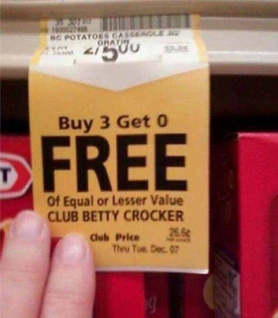 fail job fail - Bg Potatoes Gas In suu Buy 3 Get 0 Free Of Equal or Lesser Value Club Betty Crocker Club Price 253 Thiru Tue Dec 07