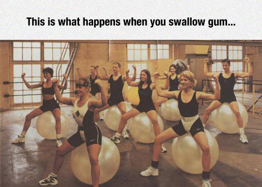 happens when you swallow gum - This is what happens when you swallow gum...