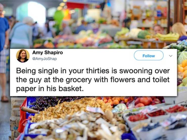 temple bar food market dublin - Amy Shapiro Being single in your thirties is swooning over the guy at the grocery with flowers and toilet paper in his basket.