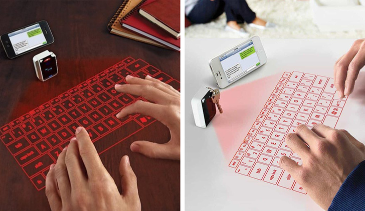 Virtual infrared keyboard for smartphones.