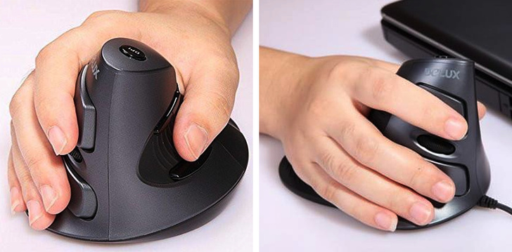 Ergonomic vertical computer mouse.