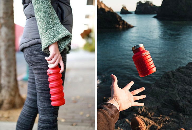 Collapsible water bottle.