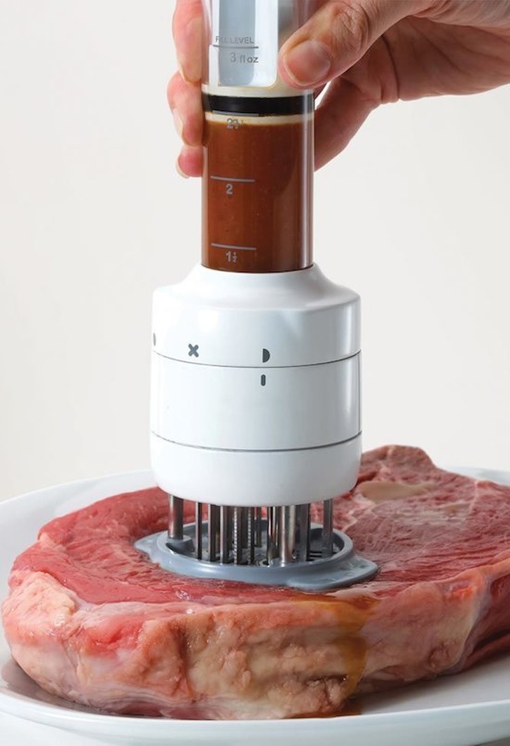 Meat tenderizer and injector.