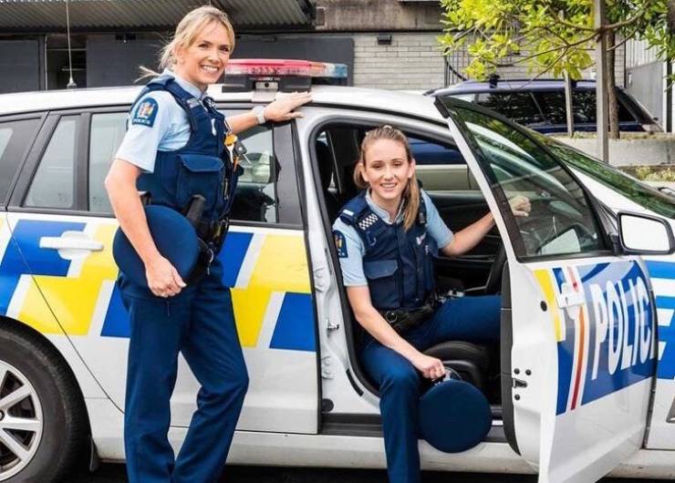 Mother and daughter police duo.