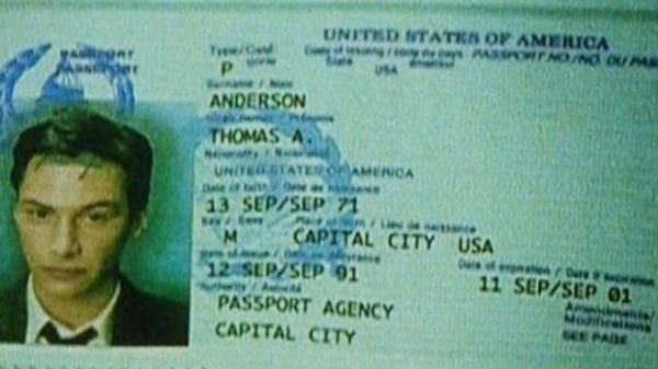 The Matrix (1999) - Neo's passport expires on September 11, 2001.