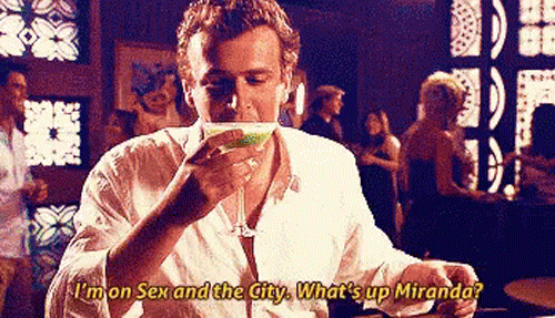 Forgetting Sarah Marshall (2008) - When Peter is getting drunk the actress who plays Miranda on Sex and the City walks by when he says "what's up Miranda."