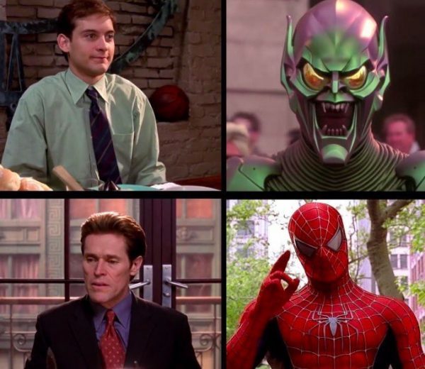 Spider-Man (2002) - Norman Osborn and Peter Parker are wearing switched colors during the thanksgiving scene.