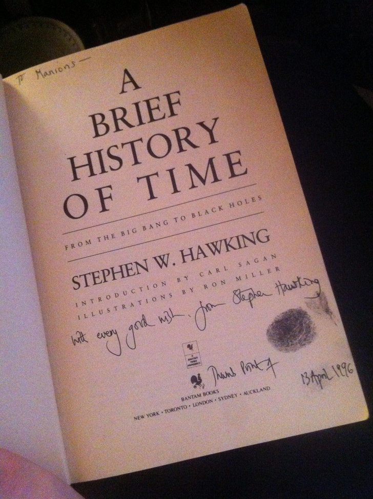 best things found at thrift store - A Brief History Of Time From The Big Bang To Black Holes Stephen W. Hawking Hausto Stephen Introduction By Carl Sagan Illustrations Byron Miller from every good wish a hans Printa BApol 1996 Bantam Books New York. Toron