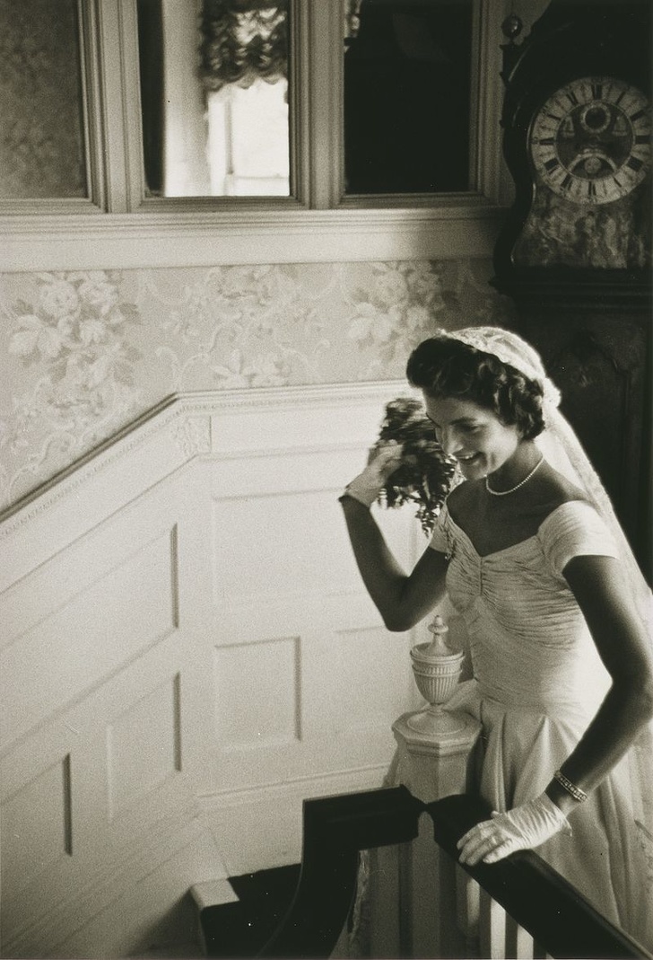 Jacqueline Kennedy on her wedding, 1953.