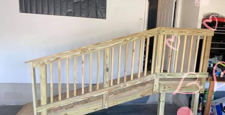 Man installs this ramp for girl with cerebral palsy.