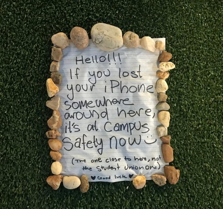 This was found outside a dorm.