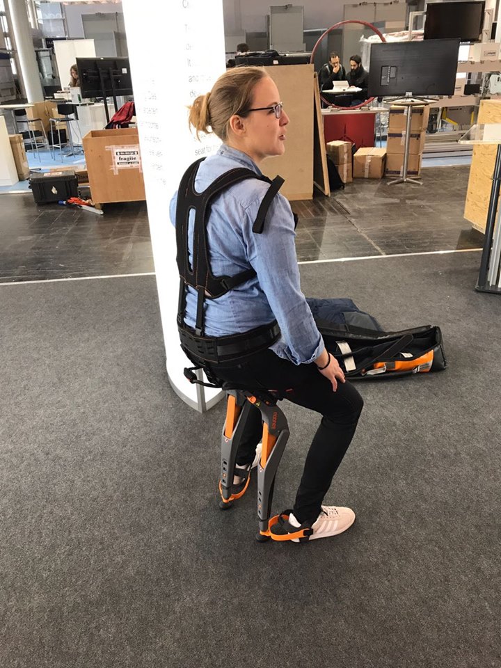 A chair that can walk with you.