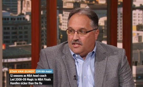 official - Stan Van Gundy Espn Nba Analyst 12 seasons as Nba head coach Led 200809 Magic to Nba Finals Handles sicker than the flu