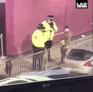 gifs - reverse gif man going over a gate
