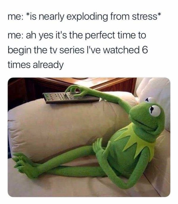 hate when people ask me - me is nearly exploding from stress me ah yes it's the perfect time to begin the tv series I've watched 6 times already