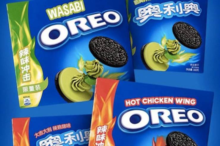 Food monstrosities of wasabi oreo