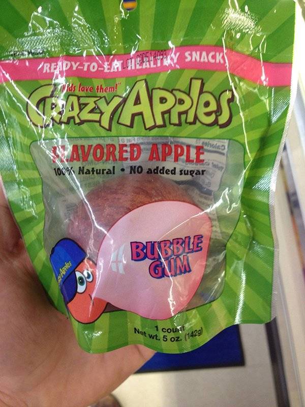 Food monstrosities of plastic them! VAZYAPres Davored Apple 100% Natural No added sugar Bubble Net wt.
