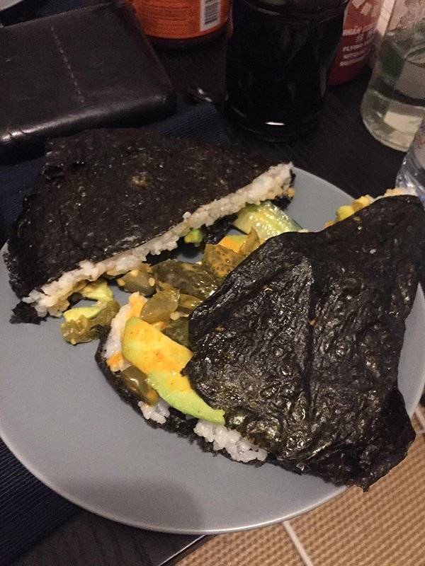 Food monstrosities of seaweed sandwich