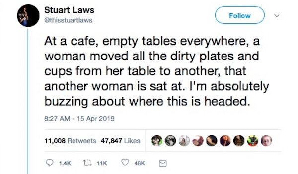 Tensions at an All Time High When Woman Puts Dirty Plates on Someone Else's Table 