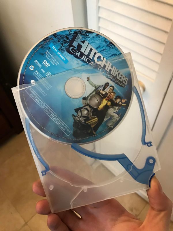 A DVD case that ejects the disc.