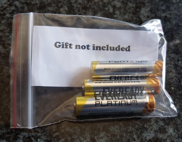 Sibling trolling - gift not included meme - Gift not included Do Not With Different Any Types Do Not Rechange Do Not Osposofware Do Not Recharge Do Not Dispose Of In Pire