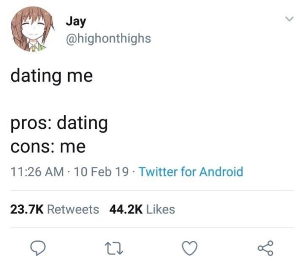 document - Jay dating me pros dating cons me 10 Feb 19 Twitter for Android 22 a