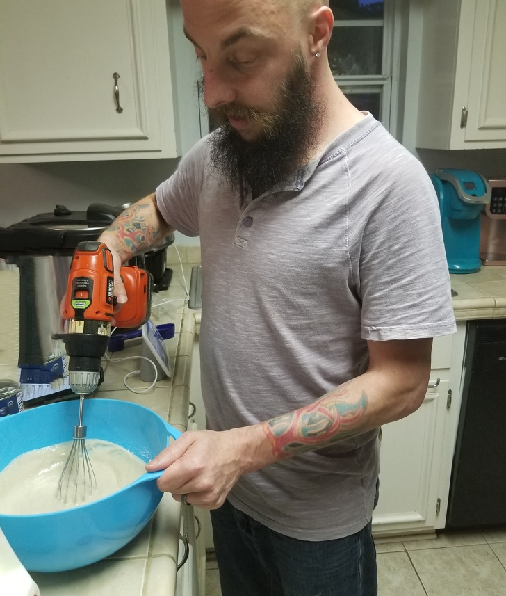 He broke the mixer years ago.