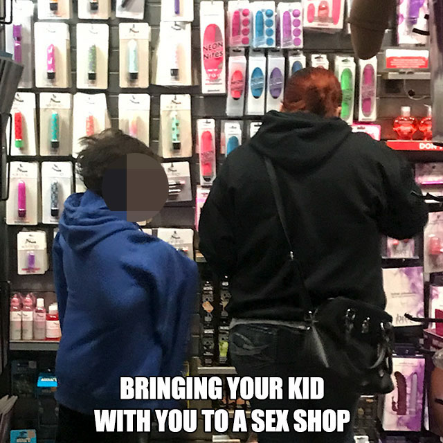 Trashy People - supermarket - 0000 Bringing Your Kid With You To'A Sex Shop