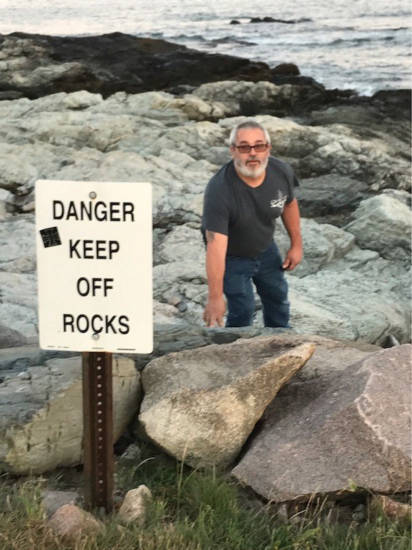 boulder - Danger Keep Off Rocks