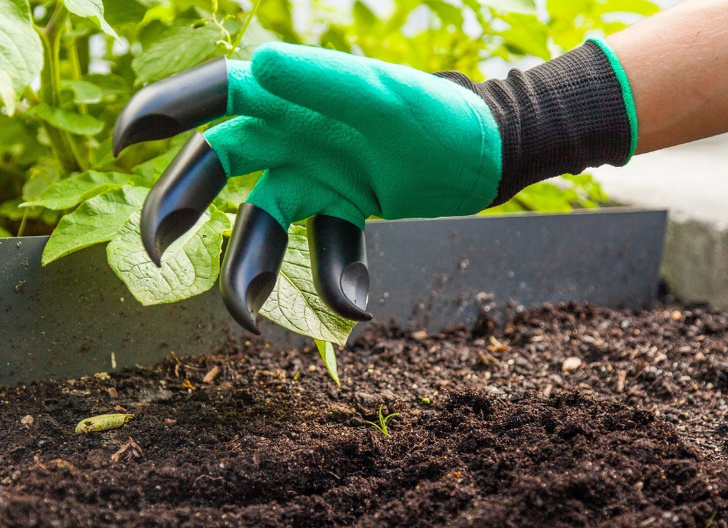 Monster gardening gloves.