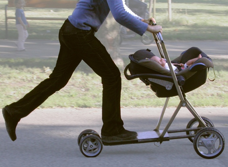 Scooter baby stroller.